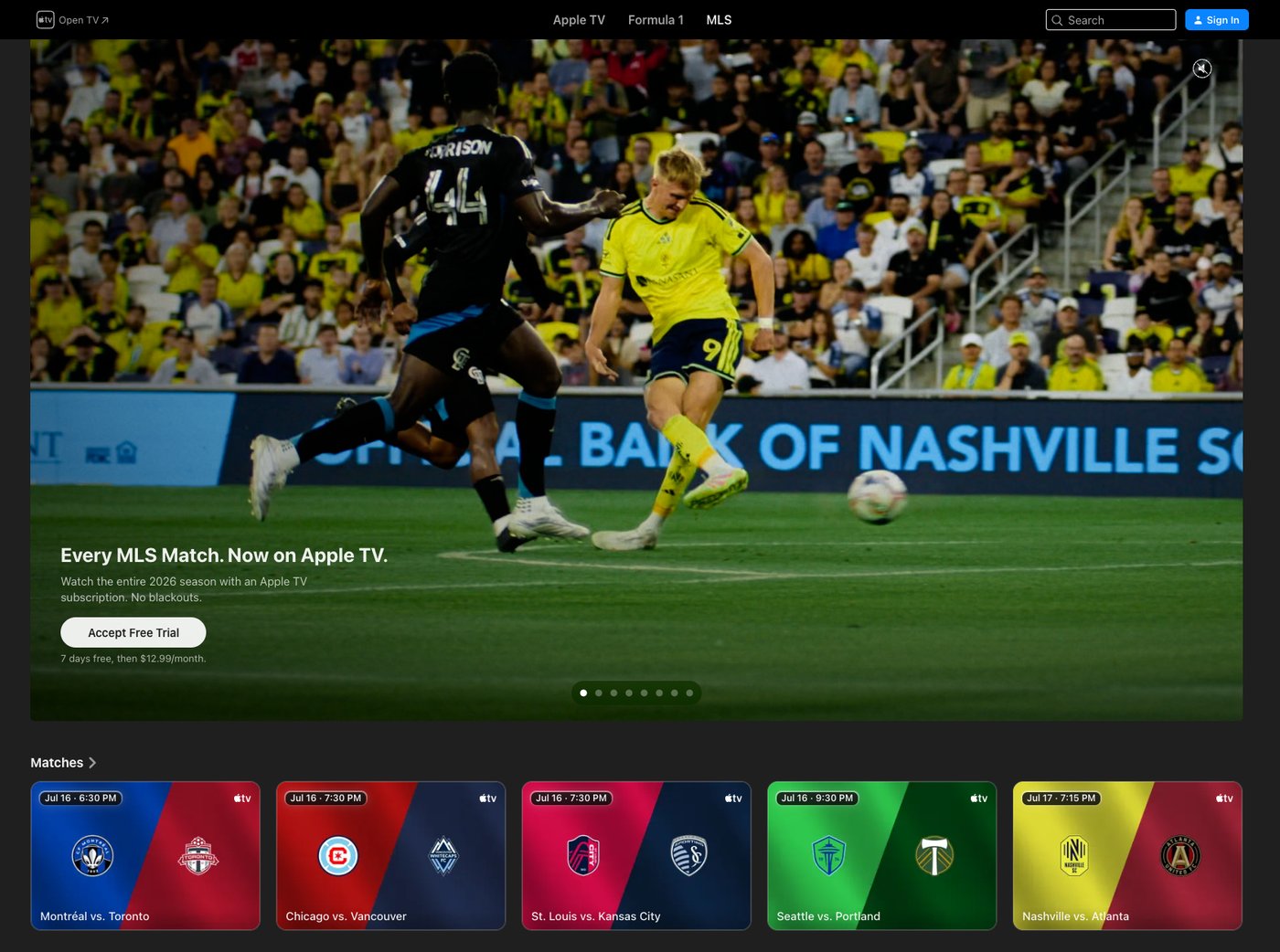 AppleTV+ Major League Soccer